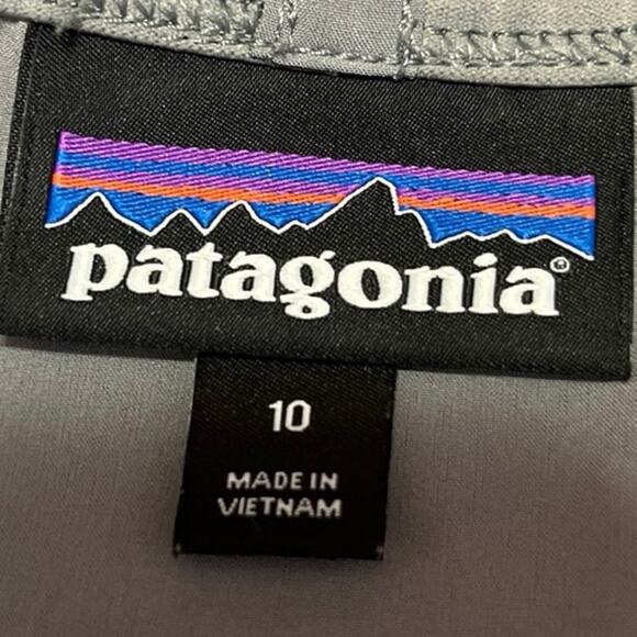 Patagonia Women's Gray Elastic Waist Straight Tapered Windbreaker Sweatpants 10 - Picture 4 of 5
